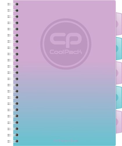 Spirálfüzet A/4 Cool Pack PP színregiszteres 200oldalas kockás Gradient Blueberry 03036 2022
