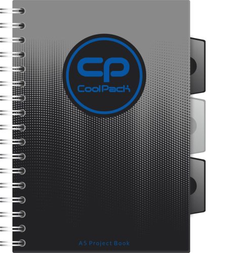 Spirálfüzet A/5 Cool Pack PP 200oldalas kockás Gradient Grey 03012 2022