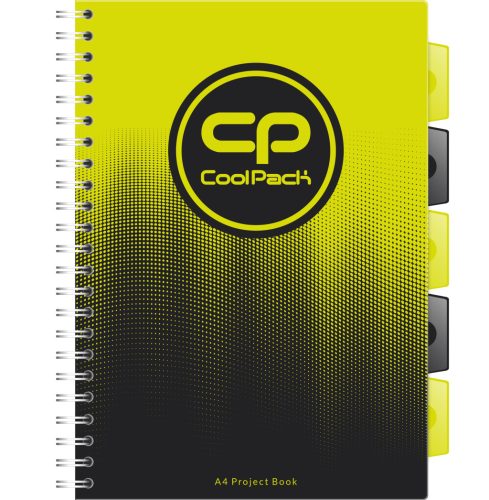 Spirálfüzet A/4 Cool Pack PP színregiszteres 200oldalas kockás Gradient Lemon 03074 2022