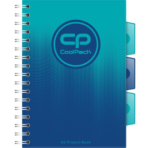 Spirálfüzet A/5 Cool Pack PP 200oldalas kockás Gradient Ocean 02992 2022