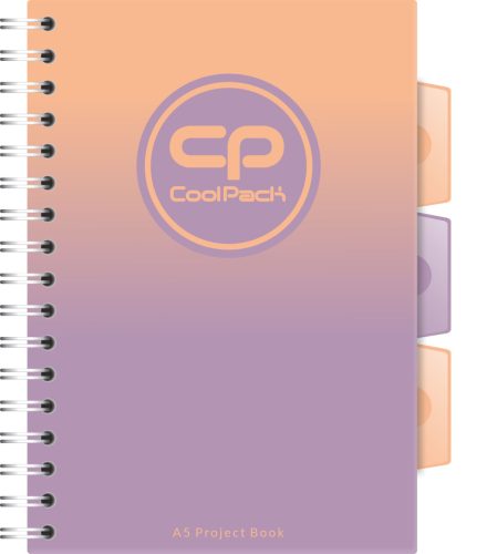 Spirálfüzet A/5 Cool Pack PP 200oldalas kockás Gradient Berry 02978 2022