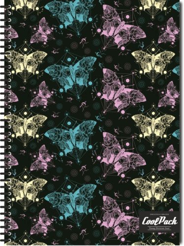 Keményfedeles spirálfüzet A/4 100lapos kockás Cool Pack Zodiac 04361
