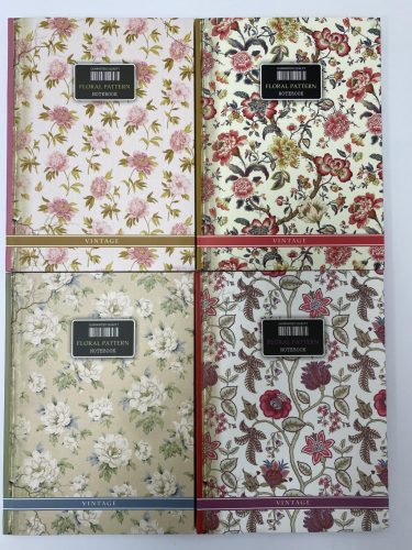 Notesz kem.fed.143x210mm 64lap vonalas 2778 virág