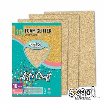 Dekorgumi 2mm A/4 Art&Craft 10ív/cs.glitteres Bézs SC1225