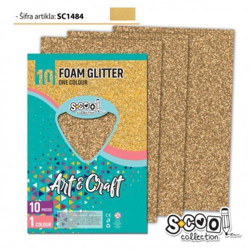 Dekorgumi 2mm A/4 Art&Craft 10ív/cs.glitteres Antikarany SC1484