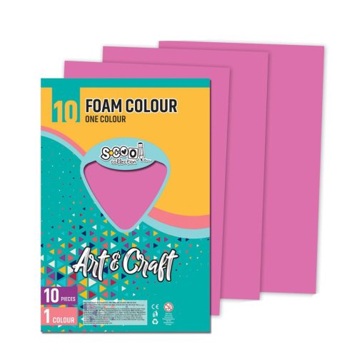 Dekorgumi 2mm A/4 Art&Craft 10ív/cs.Rózsaszín SC1203