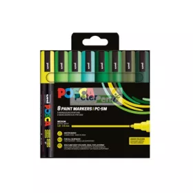   Uni POSCA PC-5M 8db-os folyékony kréta készlet ZÖLD SZÍNEK