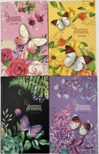 Notesz 125x200mm kem.fed.80lapos vonalas Summer Dreams 0811 (4db/cs.)