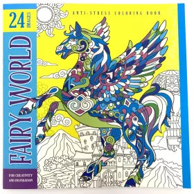 Felnőtt kifestő 200x200mm 12lap Fairy World 0699-19179