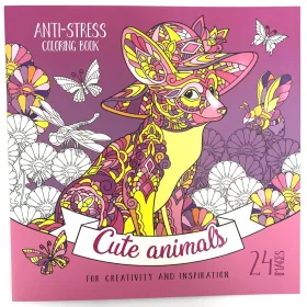 Felnőtt kifestő 200x200mm 12lap Cute Animals 0699-19185