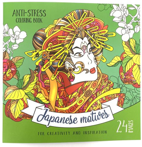 Felnőtt kifestő 200x200mm 12lap Japanese Motives 0699-19186