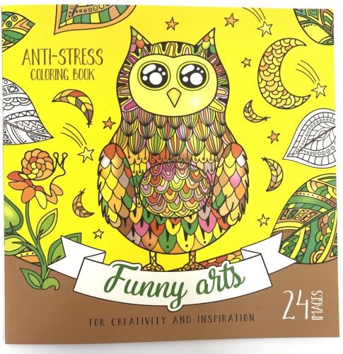 Felnőtt kifestő 200x200mm 12lap Funny Arts 0699-19183