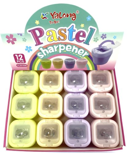 Tartályos hegyező kétlyukú Yalong Pastel YL201608 (12db/doboz)