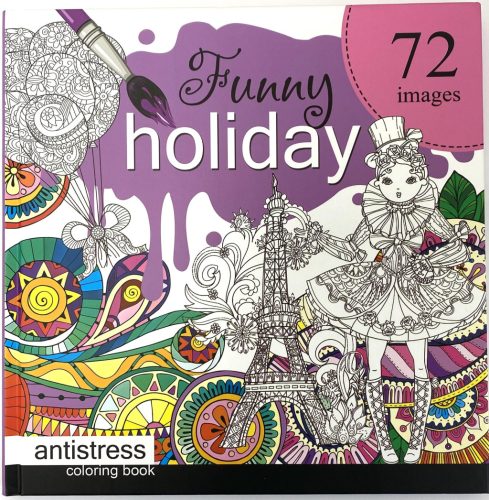 Felnőtt kifestő kem.fed.glitteres 200x200mm 72kép Funny Holiday 0675-1751