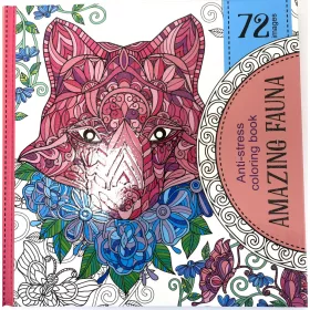   Felnőtt kifestő kem.fed.glitteres 200x200mm 72kép Amazing fauna 6554-19169