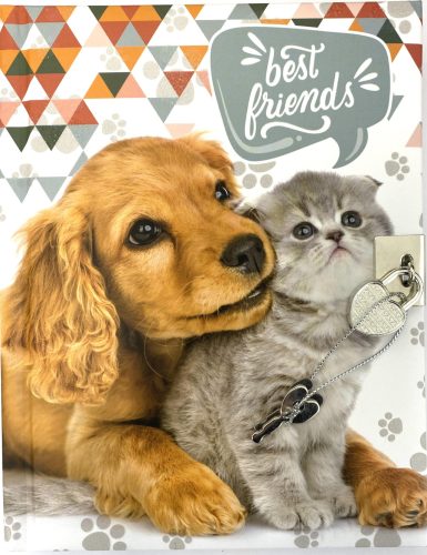 Emlékkönyv lakattal Trend 14x18cm 80lapos sima Best Friends DBL36-O