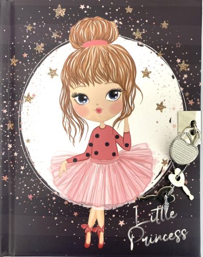 Emlékkönyv lakattal Trend 14x18cm 80lapos sima Little Princess DBL36-P