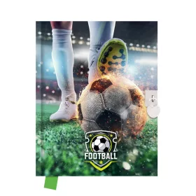   Emlékkönyv lakattal TREND 14x18cm 80lapos sima Football DBL36-2507