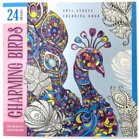 Felnőtt kifestő 200x200mm 24kép Charming Birds 0699-19180