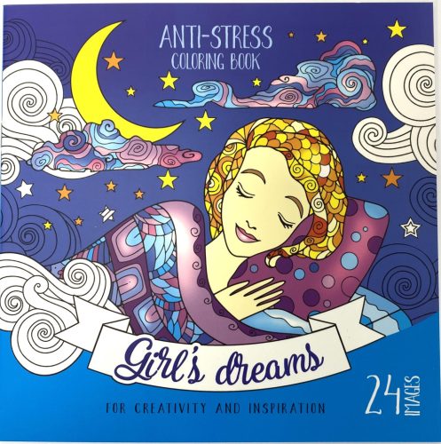 Felnőtt kifestő 200x200mm 24kép Girls Dreams 0699-19184