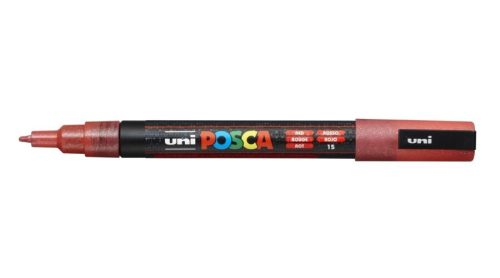 Posca PC-3M filctoll Csillámló Piros 0,9-1,3mm kúpos heggyel