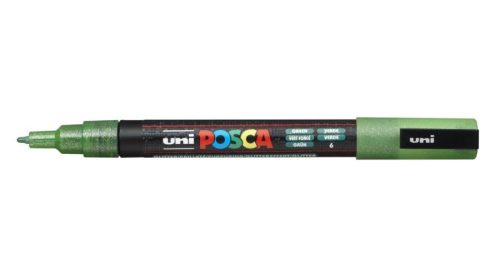 Posca PC-3M filctoll Csillámló Zöld 0,9-1,3mm kúpos heggyel