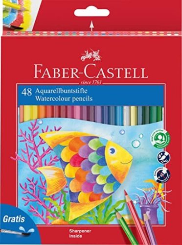 Szinesceruza készlet Faber Castell 48db-os aquarell+ecset 114448
