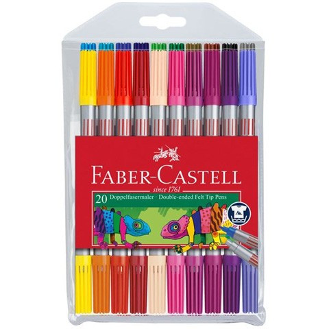 Filctoll készlet Faber Castell 10db-os kétvégű Pasztell 151112