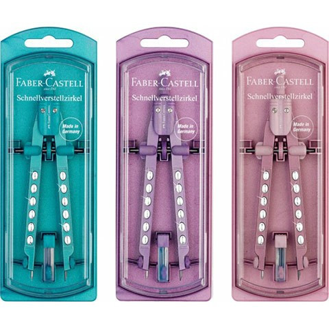 Körző készlet gyorsállítóval Faber Castell Factory Sparkle 2023 174323