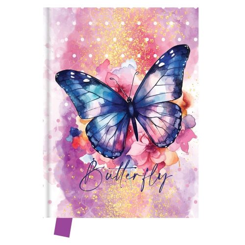 Emlékkönyv lakattal 14x18cm 80lapos sima Butterfly DBL36-D24