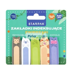 Oldaljelölő papír Állatos Starpak 50x20mm 6x20lap 562592
