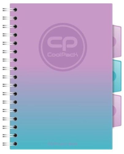 Spirálfüzet PP regiszteres B/5 200 oldal Cool Pack Gradient Blueberry 04750