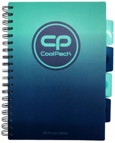 Spirálfüzet PP regiszteres B/5 200 oldal Cool Pack Gradient Blue Lagoon 31190