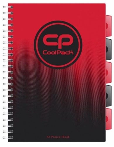 Spirálfüzet PP regiszteres B/5 200 oldal Cool Pack Gradient Cranberry 31350