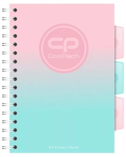 Spirálfüzet PP regiszteres B/5 200 oldal Cool Pack Gradient Strawberry 31718