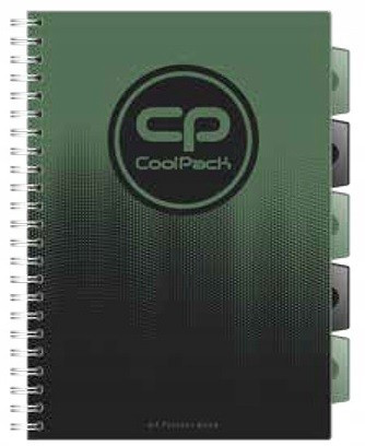 Spirálfüzet PP regiszteres A/4 200 oldal Cool Pack Gradient Grass 31459