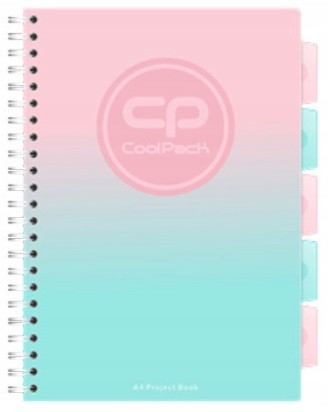 Spirálfüzet PP regiszteres A/4 200 oldal Cool Pack Gradient Strawberry 31659