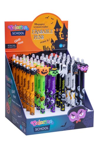 Nyomógombos radírozható toll Halloween 15626 36db/display