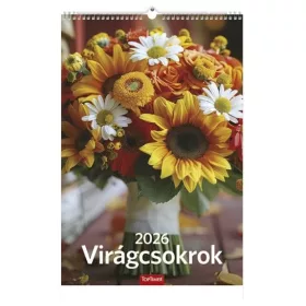 Falinaptár B4 spirál TopTimer 23x33cm Virágcsokrok 2026