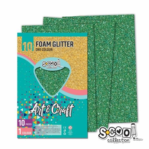 Dekorgumi 2mm A/4 glitteres öntapadós 10ív Zöld Art&Craft SC1233