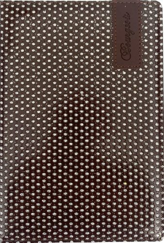 Notesz A/5 PVC borító glitteres 80lap kockás 70gr N9201 sötétbarna