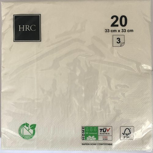 Szalvéta 33x33cm 3rétegű MAKI Fehér SLCO0100 12db/doboz