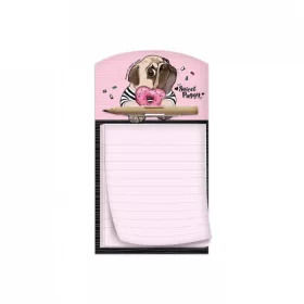   Jegyzet ARGUS(10x18cm)40lapos hűtőmágnes+ceruza Sweet Puppy Mops 1132-0361