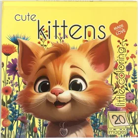   Keményedeles kifestőkönyv 14,5x14,5cm 20kép Kittens 5891-23284