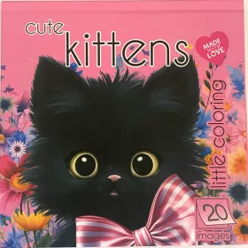   Keményfedeles kifestkönyv 14,5x14,5cm 20kép Kittens 5891-23286