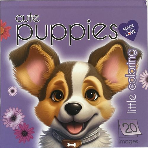 Keményfedeles kifestőkönyv 14,5x14,5cm 20kép Puppies 5891-23281