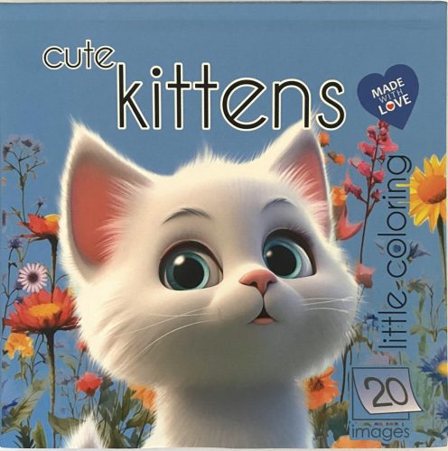 Keményfedeles kifestőkönyv 1,5x14,5cm 20kép Kittens 5891-23285