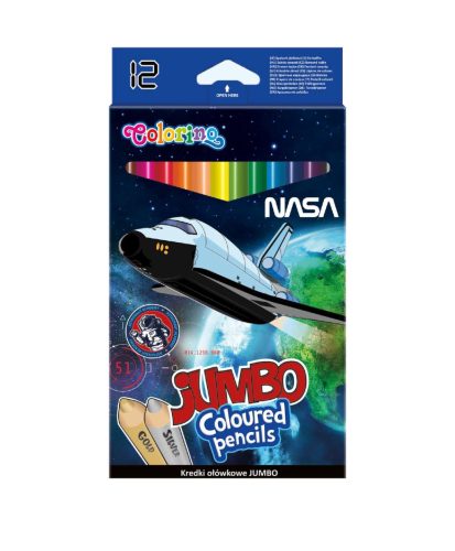 Szinesceruza készlet Jumbo trio 12db-os Colorino School NASA 21450
