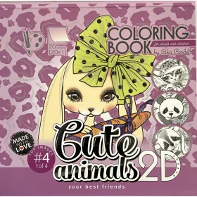 Kifestő kem.fed.205x205mm 170g 20lap Cute Animals 20415