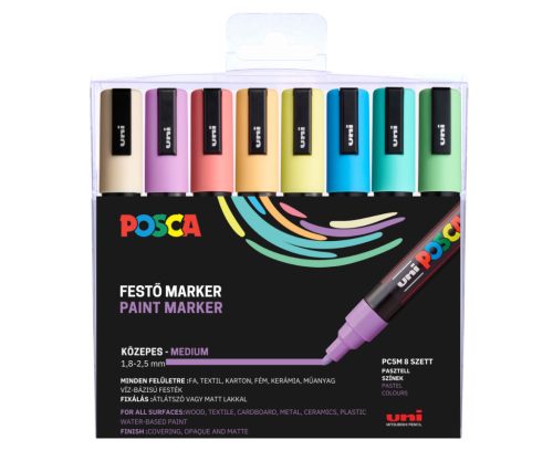 Uni Posca PC-5M 8db-os pasztell készlet 